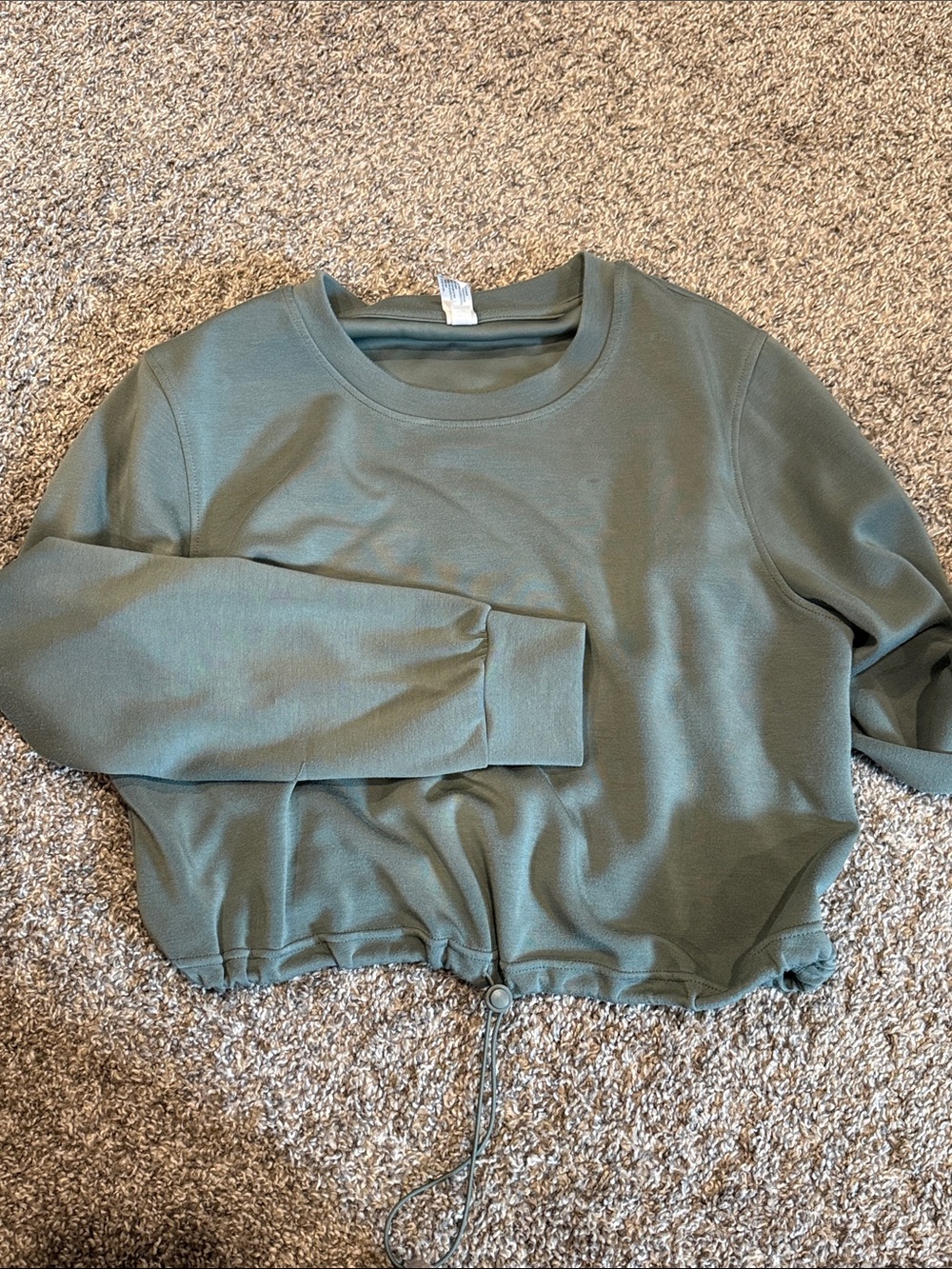 90 Degree Drawstring Hem Sweatshirt